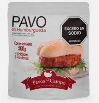 HAMBURGUESA PAVO DEL CAMPO 500 G UND