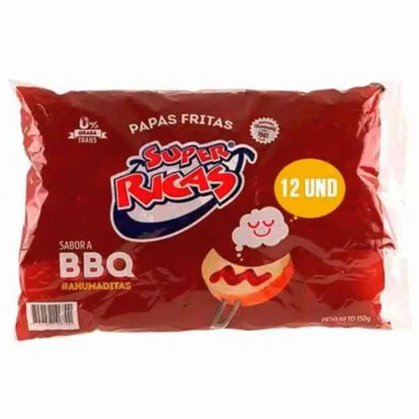 PAPAS FRITAS SUPER RICAS BBQ 30 GR UND