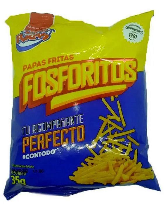PAPAS FRITAS SUPER RICAS FOSFORITO 35 G UND
