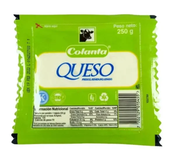 QUESO COLANTA 250 GR UND