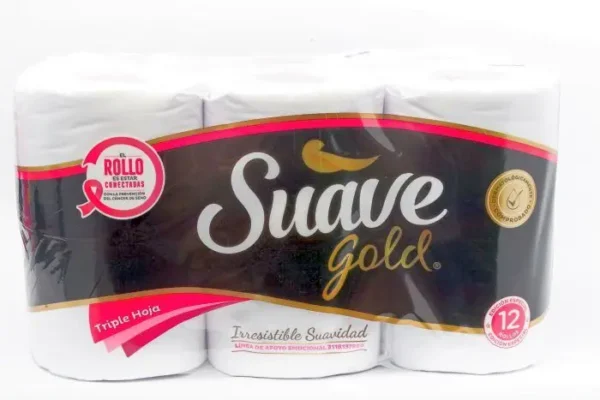PAPEL HIGIE SUAVE GOLD 12 ROLLOS UND