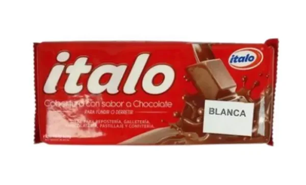 COBERTURA CHOCOLATE ITALO BLANCA X 50 UND