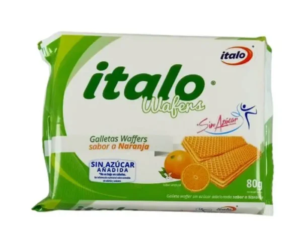 GALLETA WAFER ITALO NARANJA SIN AZU 8 UND