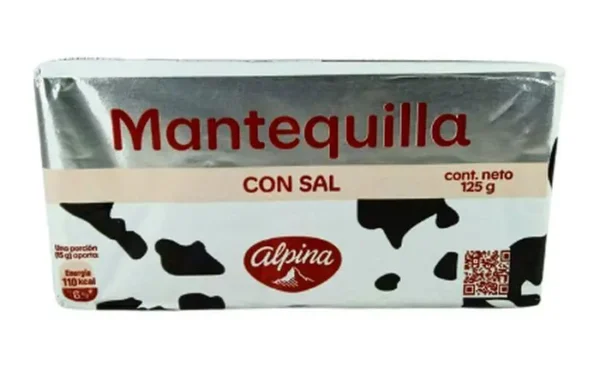 MANTEQUILLA CON SAL ALPINA 125 GR UND