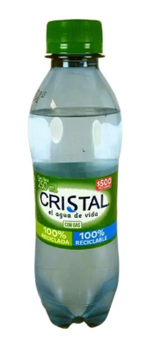 AGUA CON GAS CRISTAL 250 ML UND