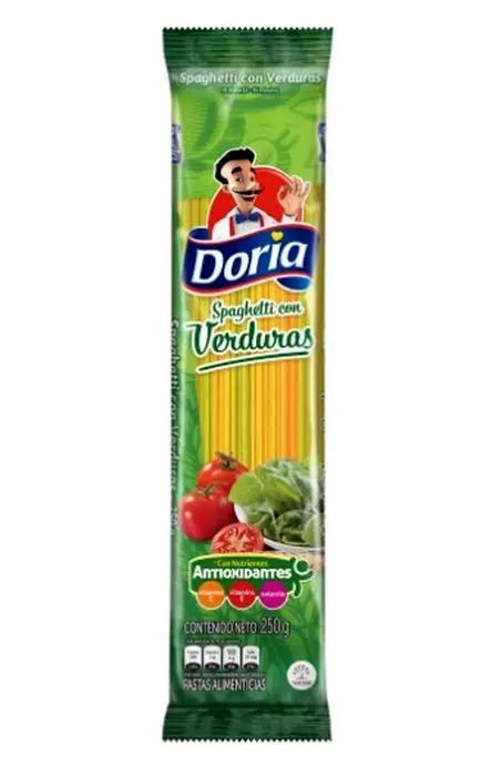 PASTA SPAGHETTI DORIA VERDURAS 250 GR UND