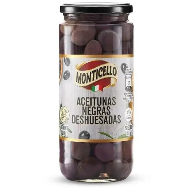 ACEITUNAS NEGRAS MONTICELLO 340 G UND