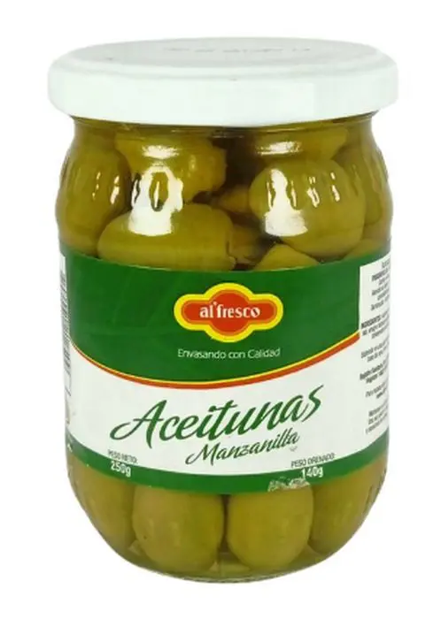 ACEITUNAS MANZANILLA ALFRESCO 250 GR UND