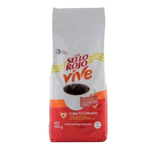 CAFE SELLO ROJO VIVE CORAZON 450 GR UND