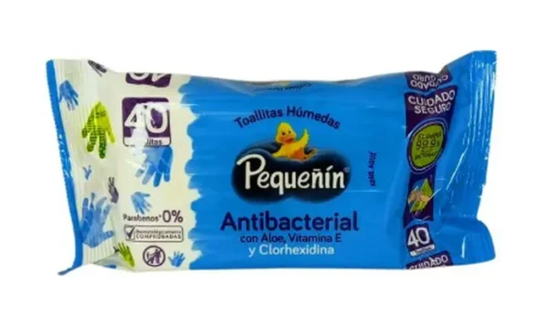 PANITOS PEQUENIN ANTIBACTERIAL 40 U UND
