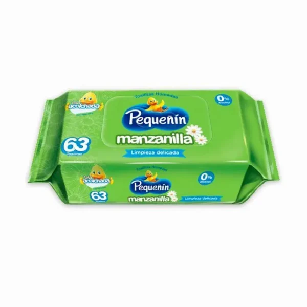 TOALLITAS HUMEDAS PEQUENIN MANZANILLA 63 UND