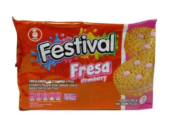 GALLETAS FESTIVAL FRESA 33 G 12 U UND
