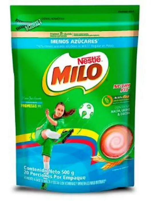 MILO NESTLE MENOS AZUCAR ACTIV-GO 500 G UND
