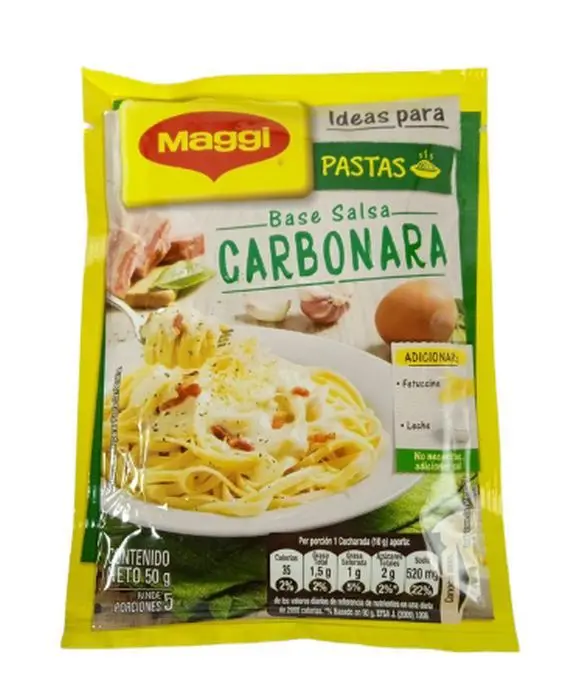 BASE CARBONARA PARA PASTA MAGGI 50 G UND
