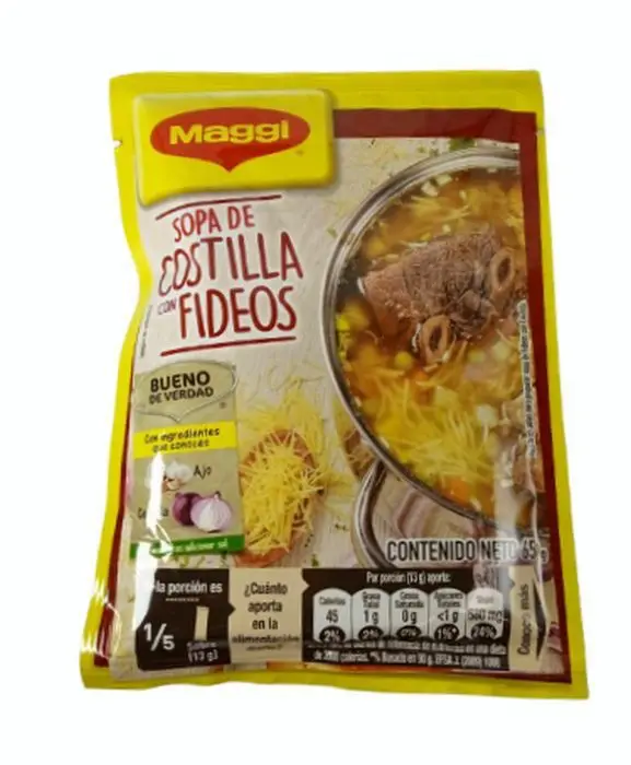 SOPA COSTILLA/FIDEOS MAGGI  65 GR UND