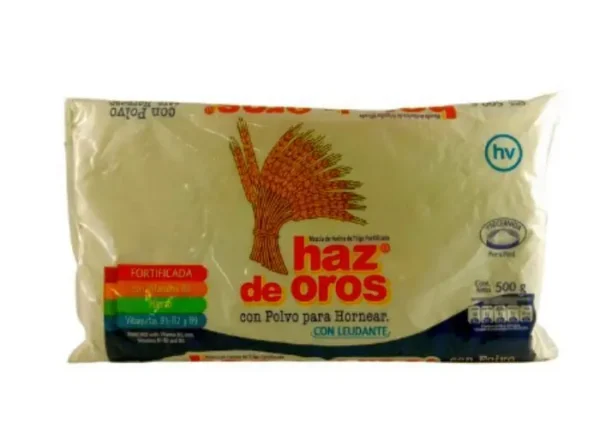 HARINA TRIGO HAZ DE ORO POLVO HOR 500 GR UND