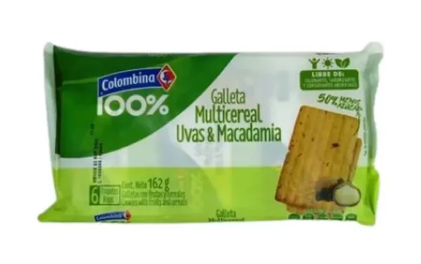 GALLETA CRAKENAS UVAS Y MACADAMIA 162 GR UND