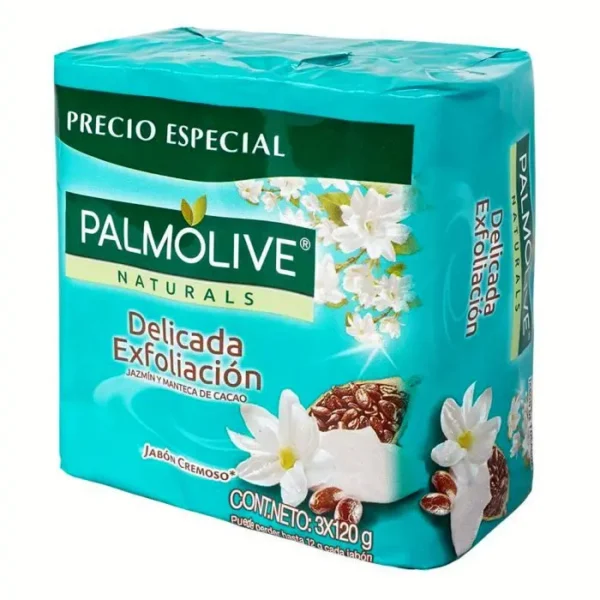 JABON PALMOLIVE DELICADA EXFOLIACION 120 3 UND