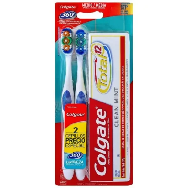 CEPILLO DENTAL COLGATE 360 + CREM CLEAX UND