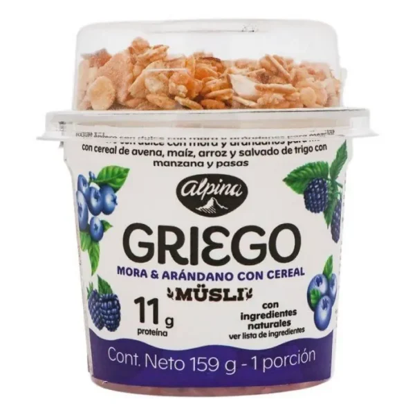 YOGURT GRIEGO MUSLI MORA ARANAD ALPINA UND