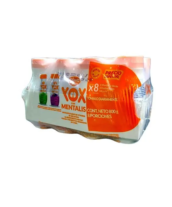 YOX MENTALIS MANZ VERD FRUT RJ 100 G 8 U UND