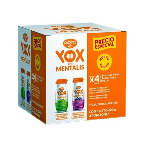 YOX MENTALIS MANZ VERD FRUT RJ 100G 4 U UND