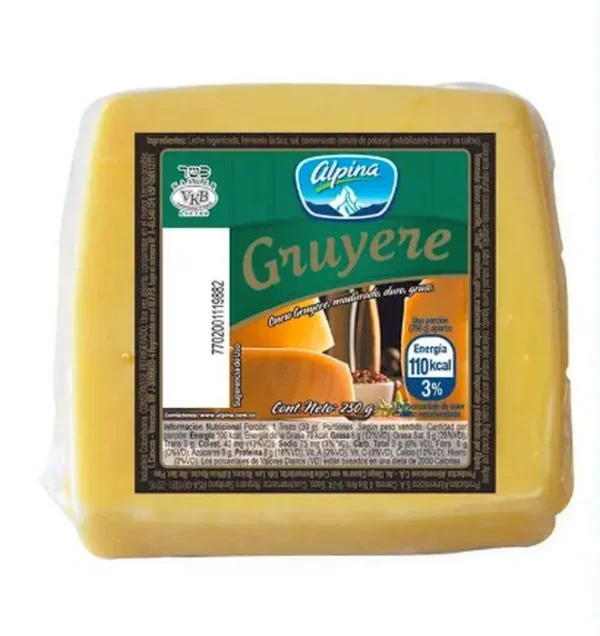 QUESO GRUYERE ALPINA 250 G UND