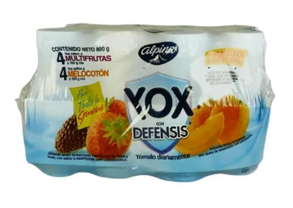 YOGURT YOX DEFENSIS MELO/FRUT 100 G 8 UND