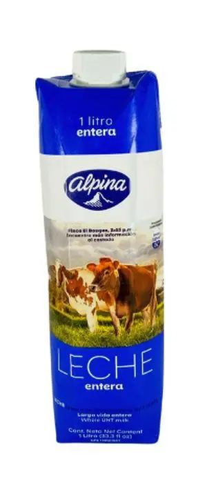 LECHE ENTERA ALPINA CAJA 1 L UND