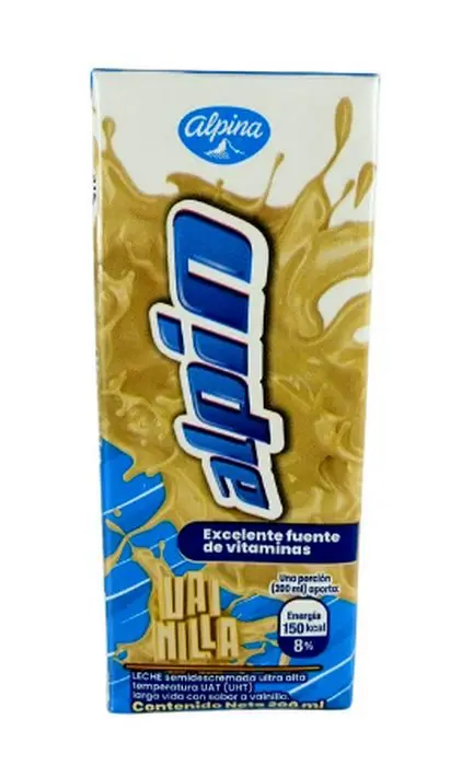 LECHE ALPIN VAINILLA CJ 200 ML UND