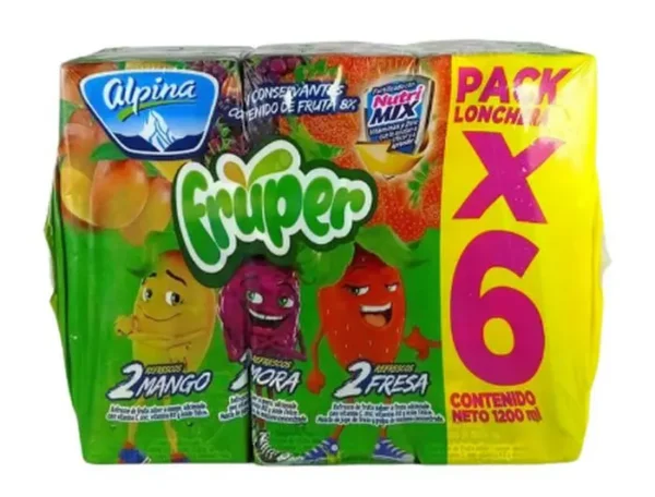 JUGO FRUPER FRESA MORA MANGO 200ML 6 U UND