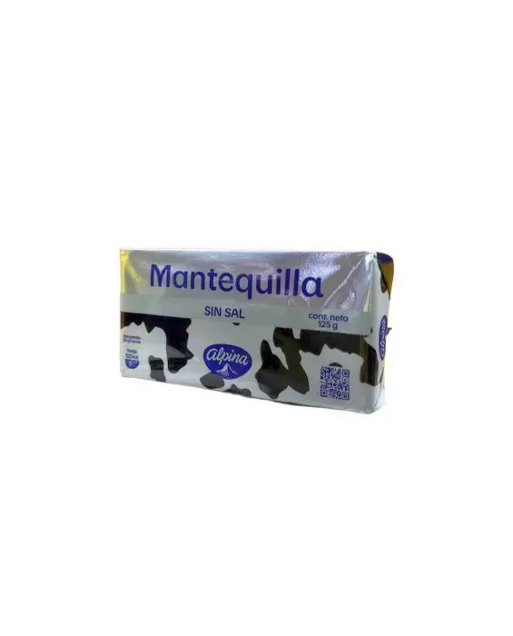 MANTEQUILLA SIN SAL  ALPINA 125 GR UND
