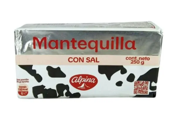 MANTEQUILLA CON SAL ALPINA  250 GR UND