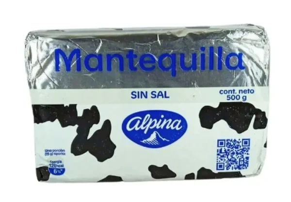 MANTEQUILLA SIN SAL ALPINA 500 GR UND