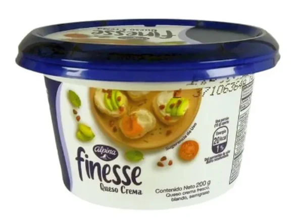 QUESO CREMA FINESSE ALPINA 200 G UND