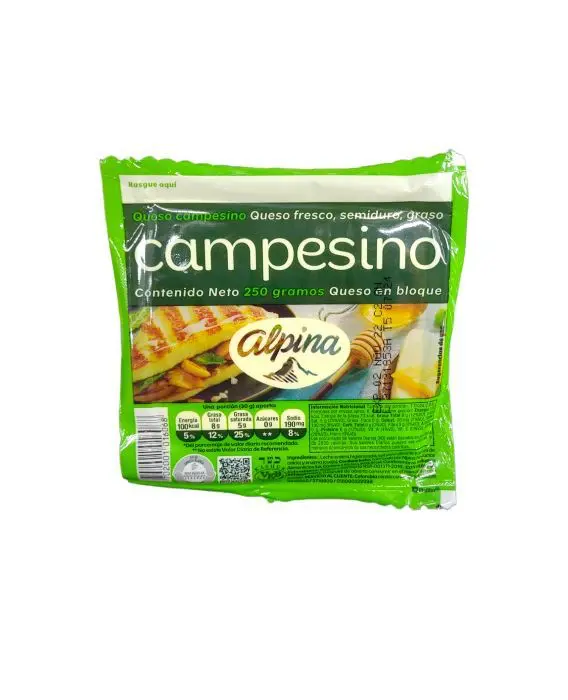 QUESO CAMPESINO ALPINA 250 GR UND