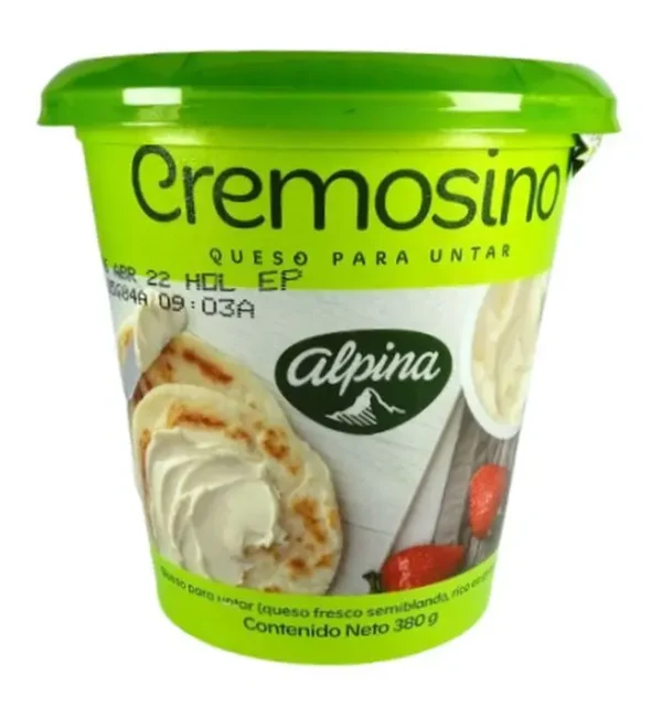 QUESO CREMA ALPINA 380 GR UND