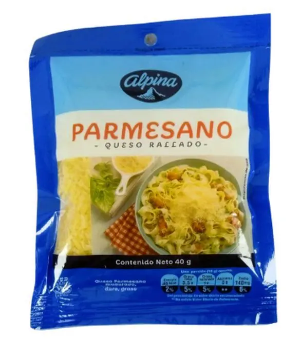 QUESO PARMESANO ALPINA 40 GR UND