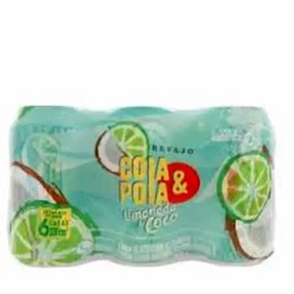 COLA Y POLA LIMONADA DE COCO 330 ML 6 UND