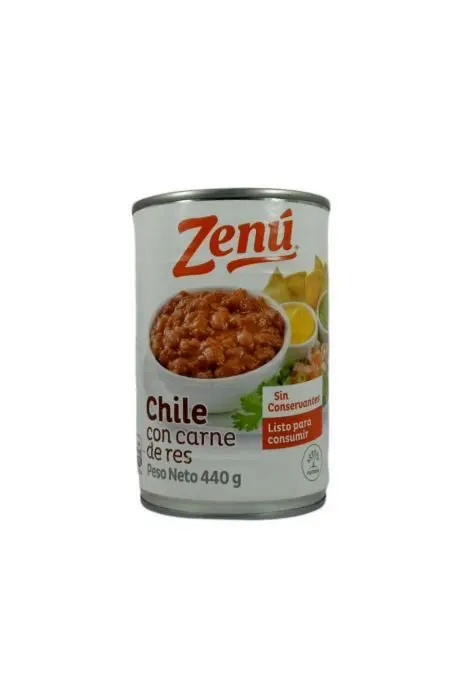 CHILE ZENU CON CARNE DE RES 440 G UND