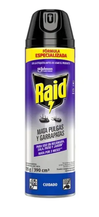 INSECTICIDA RAID PULGA/GARRA 390 ML UND
