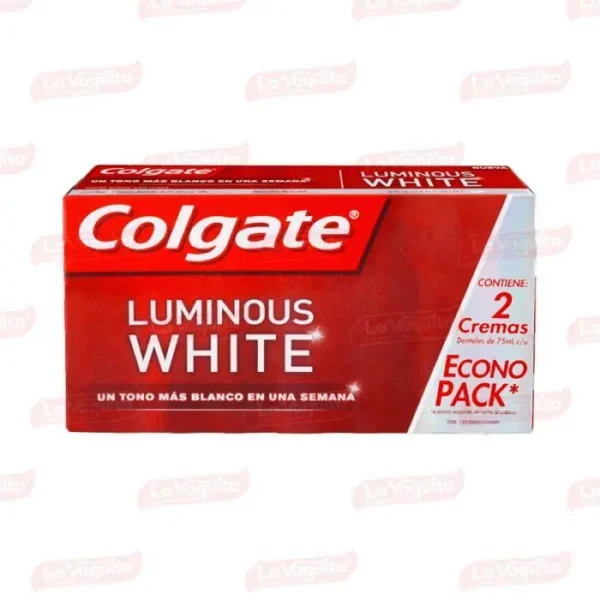 CREMA DENTAL COLGATE LUMINO WTIHE X 2 UN UND