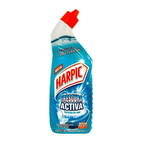LIMPIA INODORO HARPIC FRESCURA MAR 750ML UND