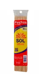 PALO PINCHOS EL SOL DE BAMBU 100 U UND