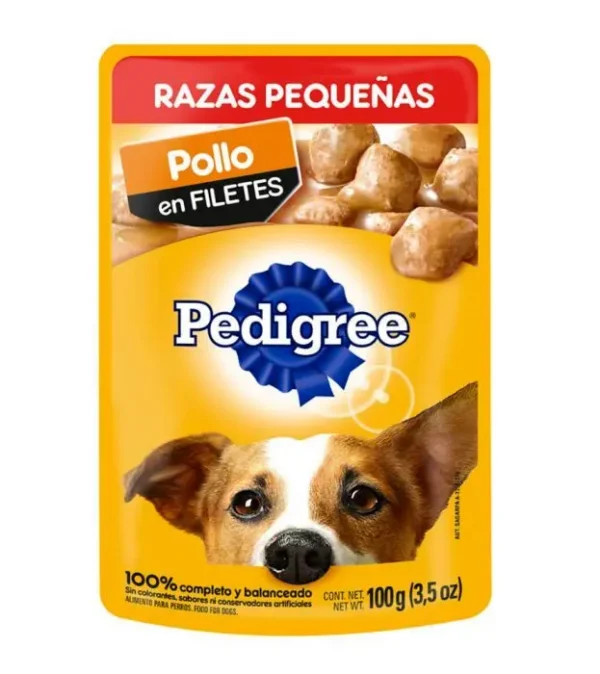 ALIMEN PE PEDIGREE RZ PEQ FLT POLLO 100G UND