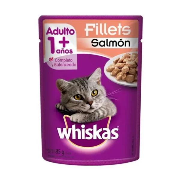 ALIMEN GA WHISKAS ADULTO FLT SALMON 85 G UND