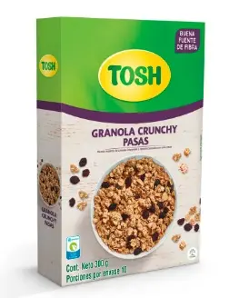 CEREAL TOSH GRANOLA PASAS 300 G UND