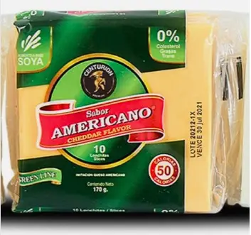 QUESO AMERICANO CENTURION LONCHAS 170 G UND