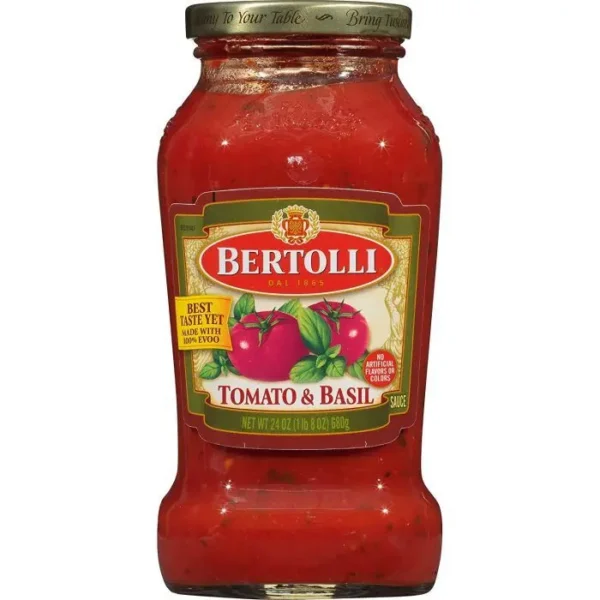 SALSA TOMATE Y ALBAHACA BERTOLLI 680 G UND