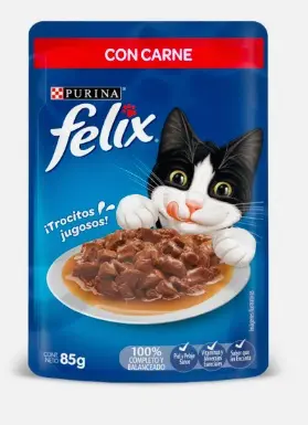 ALIMEN GA FELIX CON CARNE 85 G UND